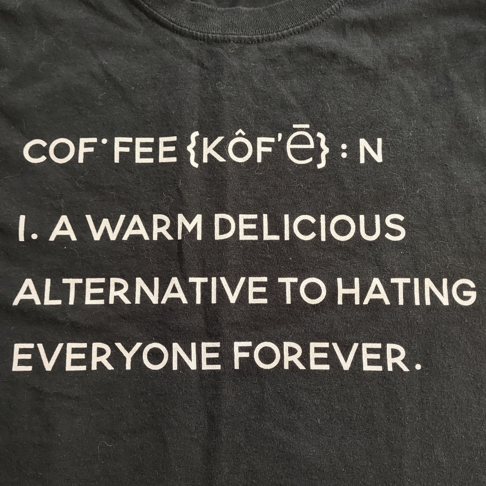 Coffee definition black t-shirt